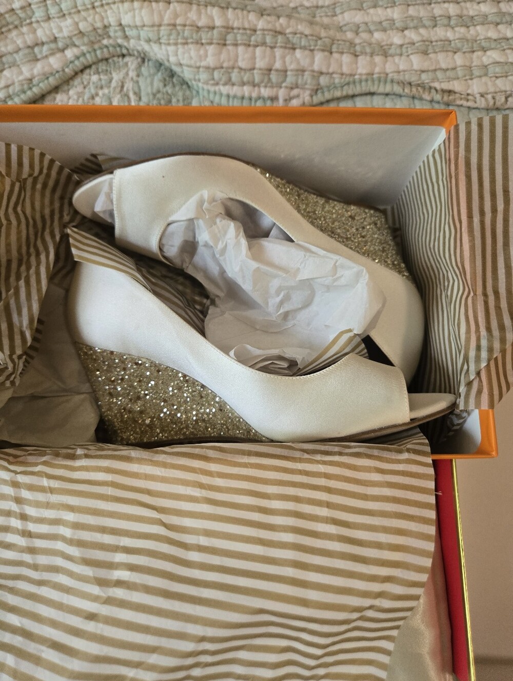 Kate Spade Sparkle Wedges 6.5 Gorgeous 🥰 - Picture 2 of 16